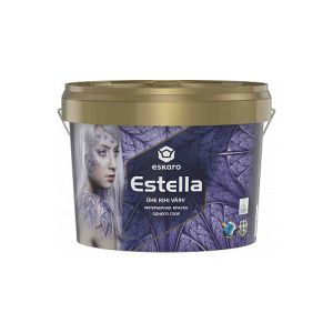 Глубокоматовая высокоукрывистая краска для стен и потолков "Eskaro Estella" 9л