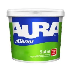  Краска в/д СБ д/обоев под окраску "AURA SATIN" 2,7л